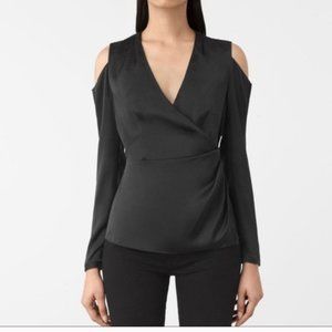 All Saints Cold Shoulder Dano Blouse